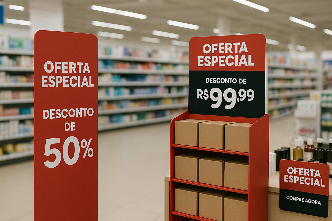 dispay e totens para PDV